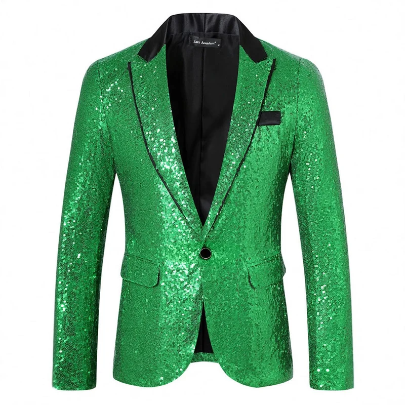 Herren Glamouröser Paillettenblazer