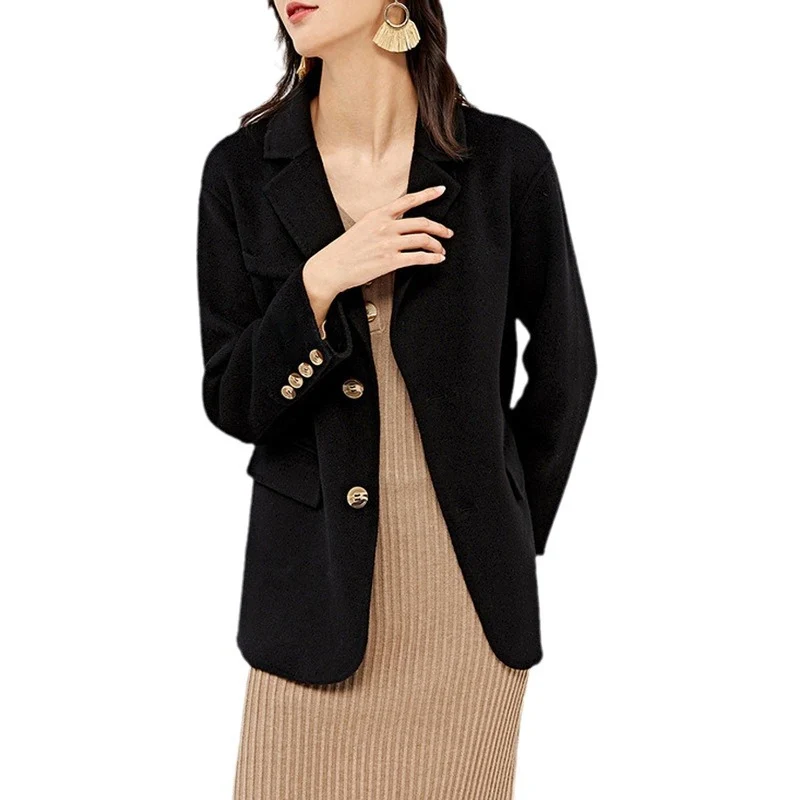 Damen Eleganter Wollblazer mit zeitlosem Schnitt Nord Taschen