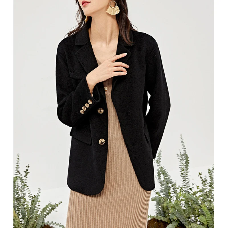 Damen Eleganter Wollblazer mit zeitlosem Schnitt Nord Taschen