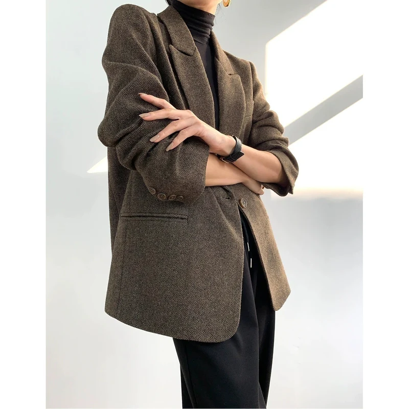Damen Eleganter Wollblazer Nord Taschen