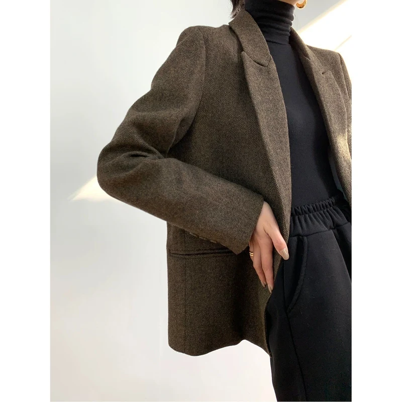 Damen Eleganter Wollblazer Nord Taschen