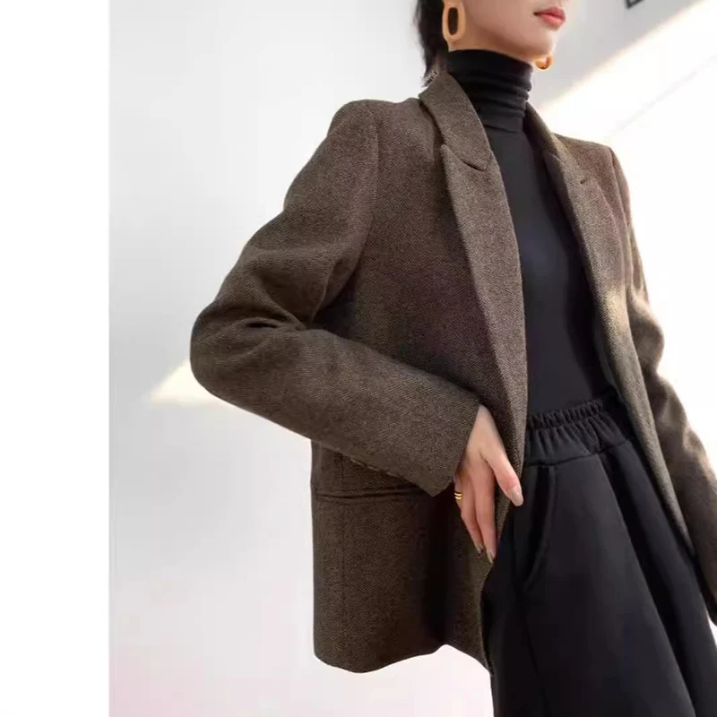 Damen Eleganter Wollblazer Nord Taschen