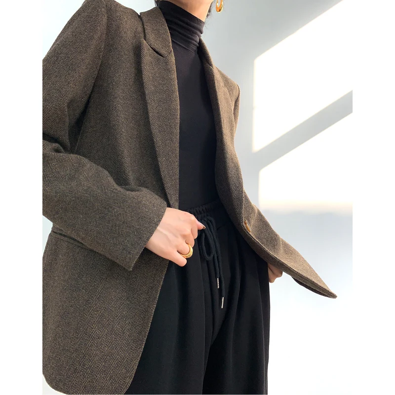 Damen Eleganter Wollblazer Nord Taschen