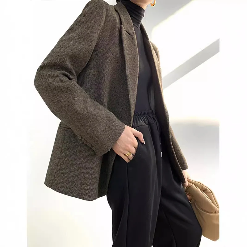 Damen Eleganter Wollblazer Nord Taschen