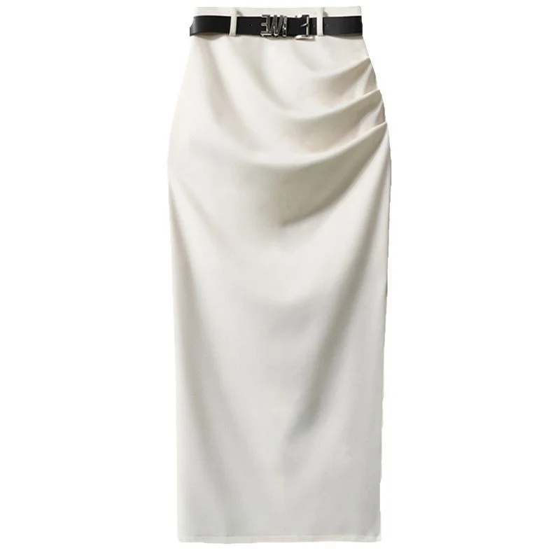 Damen Eleganter Wickelrock mit Taillengürtel Nord Taschen