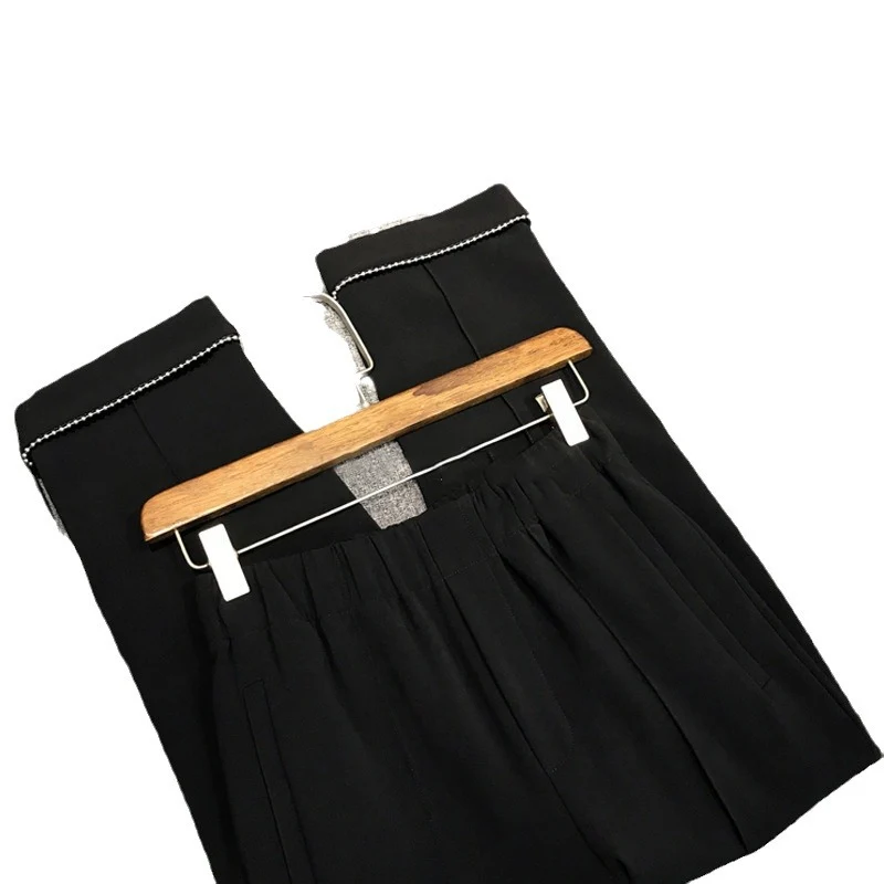 Damen Elegante Chino-Hose mit dekorativen Perlendetails Nord Taschen