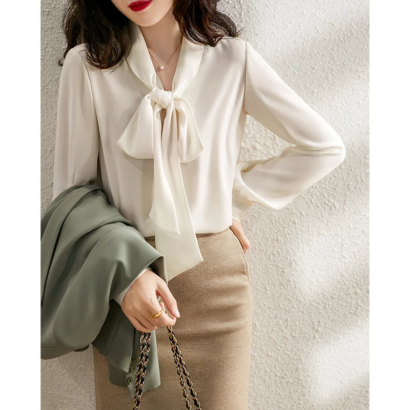 Damen Elegante Bluse mit Schleifendetail Nord Taschen 1789268628