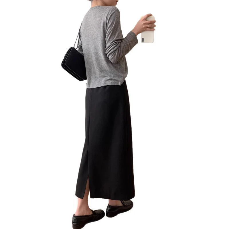 Damen Eleganter Maxi-Rock mit hohem Bund und zeitlosem Schnitt Nord Taschen
