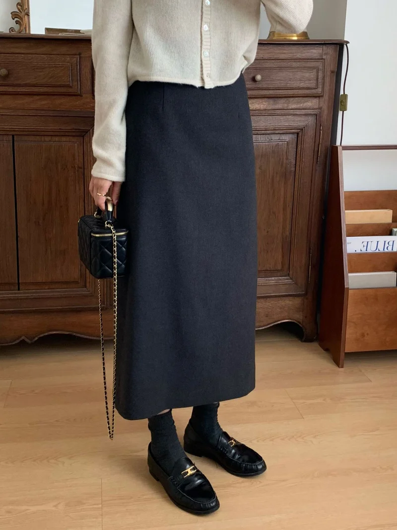 Damen Eleganter Maxi-Rock mit hohem Bund und zeitlosem Schnitt Nord Taschen