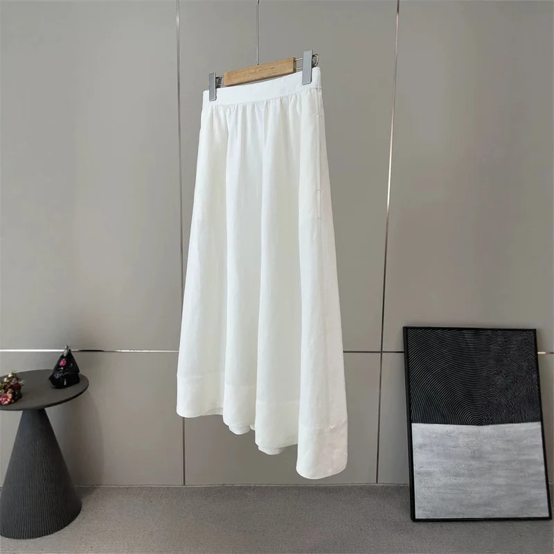 Damen Eleganter, luftiger Maxirock mit elastischem Bund Nord Taschen