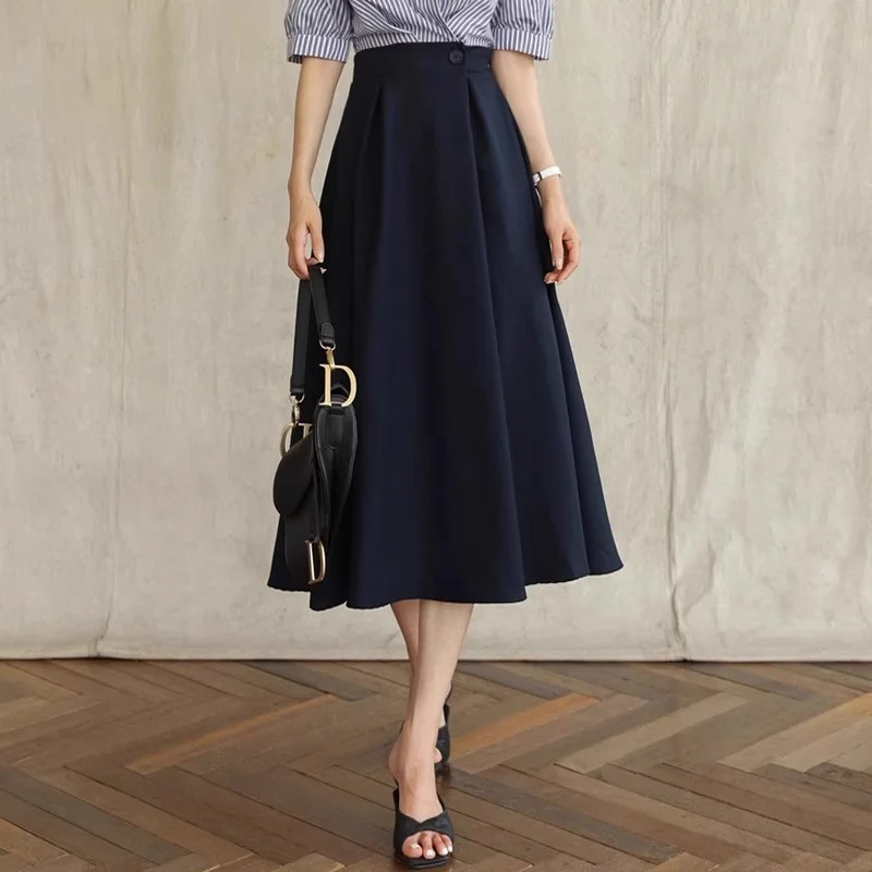 Damen Eleganter A-Linien Midi-Rock Nord Taschen