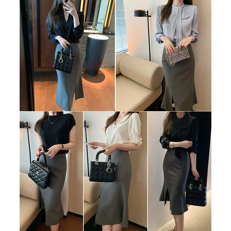Damen Elegante Wickelrock Nord Taschen