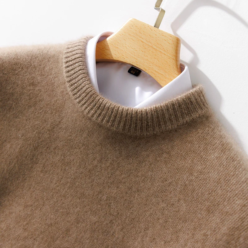 Herren Feiner Stehkragenpullover aus Kaschmir‑Blend mit gerippten Abschlüssen und schlanker Silhouette Nord Taschen