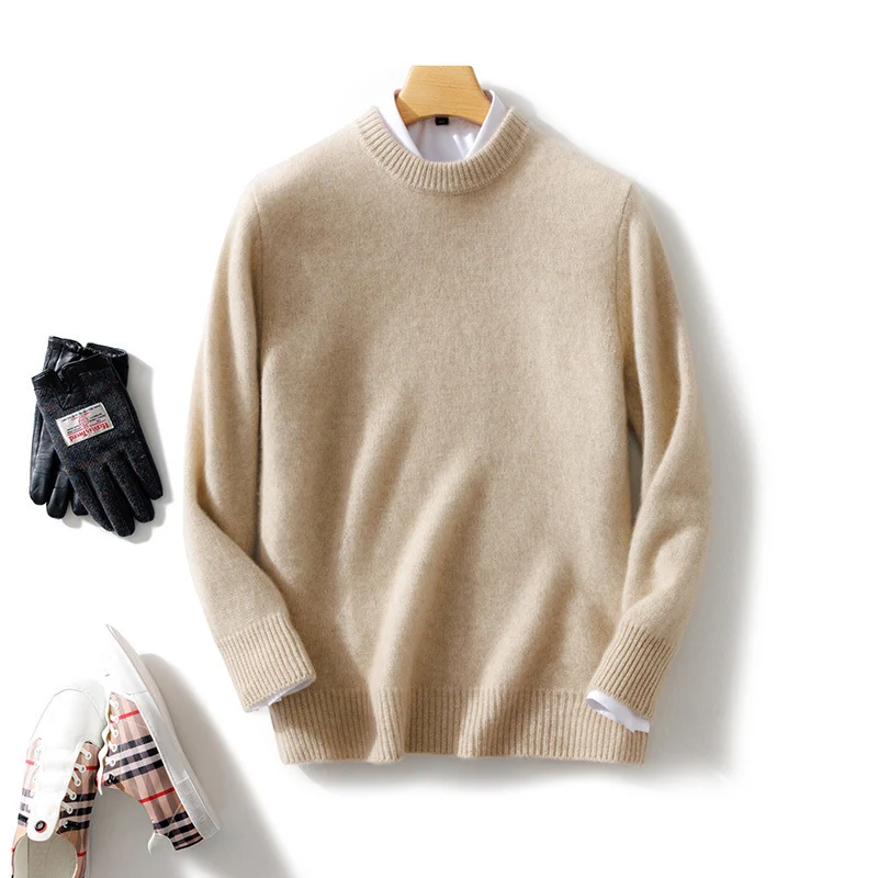 Herren Feiner Stehkragenpullover aus Kaschmir‑Blend mit gerippten Abschlüssen und schlanker Silhouette Nord Taschen