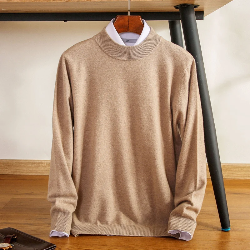 Herren Feiner Rollkragenpullover in schlanker Minimal‑Silhouette aus Woll‑Kaschmir‑Mix Nord Taschen