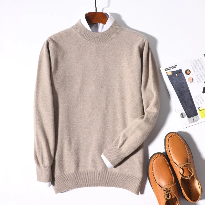 Herren Feiner Rollkragenpullover in schlanker Minimal‑Silhouette aus Woll‑Kaschmir‑Mix Nord Taschen