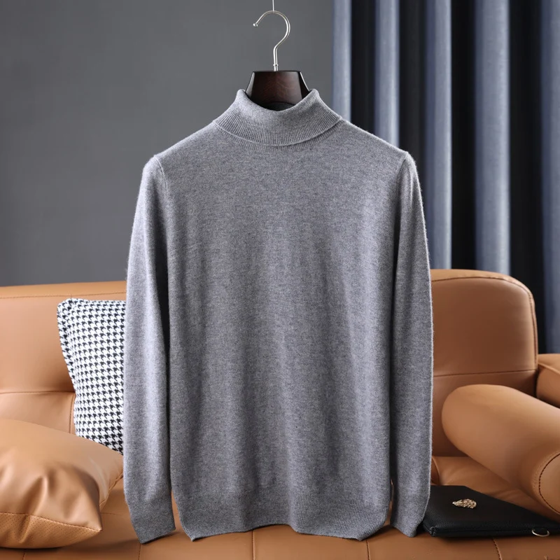 Herren Feiner Rollkragenpullover in schlanker Minimal‑Silhouette aus Woll‑Kaschmir‑Mix Nord Taschen