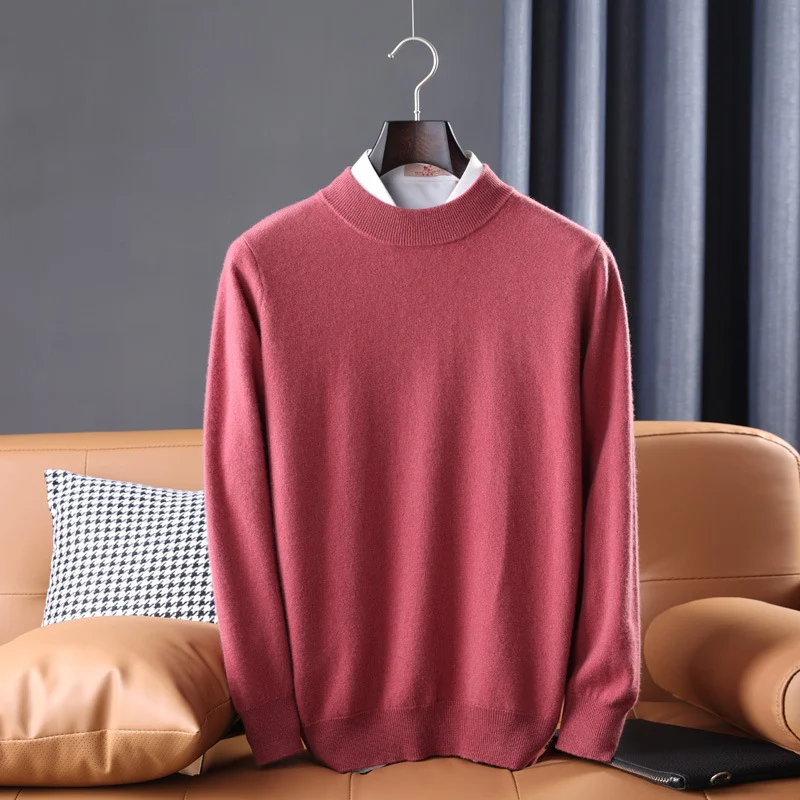 Herren Feiner Rollkragenpullover in schlanker Minimal‑Silhouette aus Woll‑Kaschmir‑Mix Nord Taschen