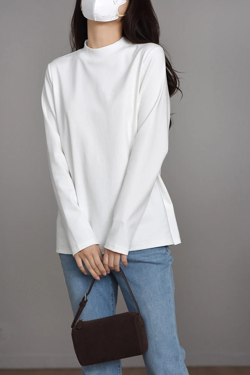 Damen Bequeme Langarm-Bluse Nord Taschen