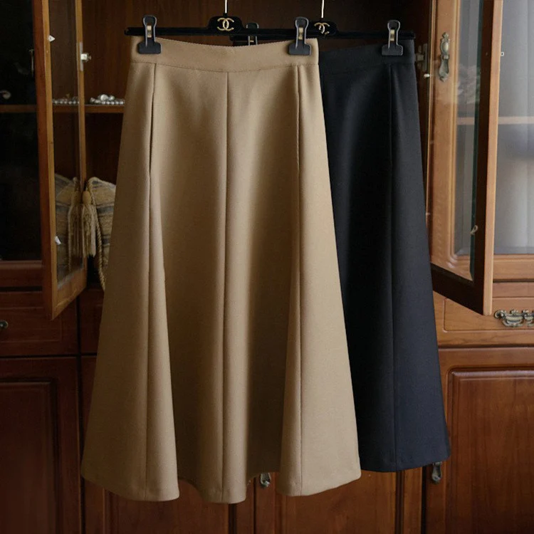 Damen Eleganter, schwingender Midirock Nord Taschen