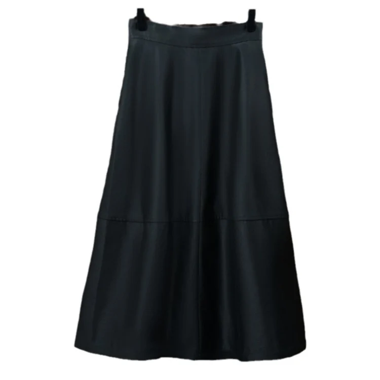 Damen Eleganter, schwingender Lederrock Nord Taschen