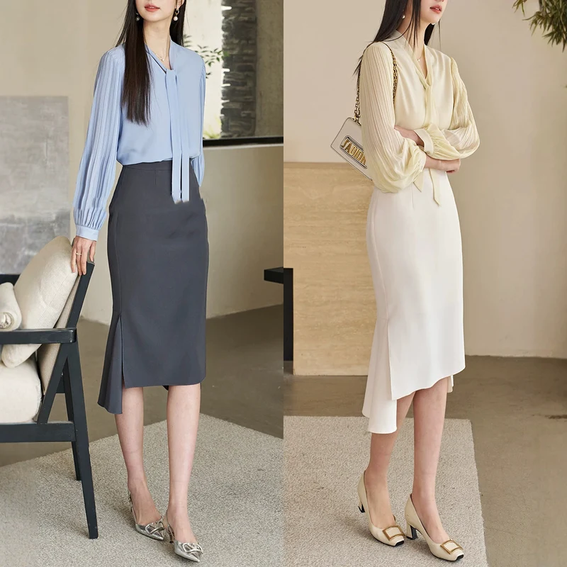 Damen Eleganter, schwingender Faltenrock Nord Taschen