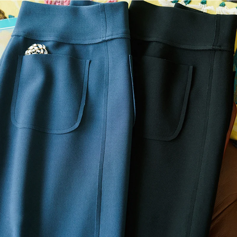 Damen Eleganter, schmal geschnittener Midirock Nord Taschen