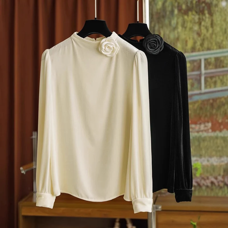 Damen Elegante Bluse mit Rüschen-Detail Nord Taschen