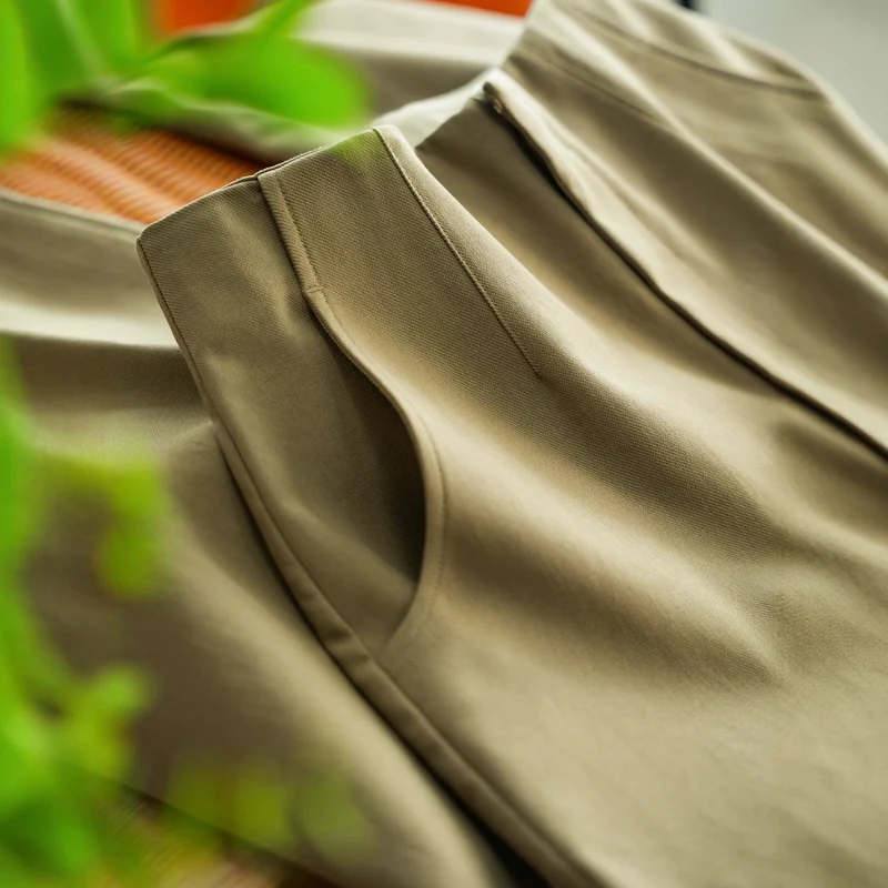 Damen Elegante und bequeme, hoch taillierte Stoffhose Nord Taschen