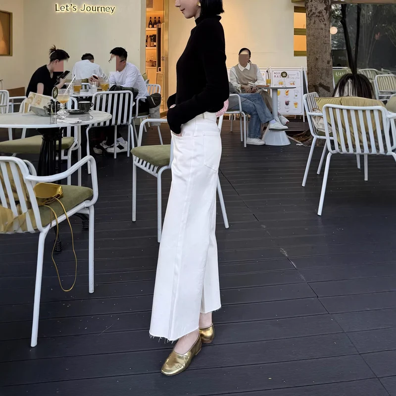 Damen Elegante und bequeme hoch taillierte Hose Nord Taschen