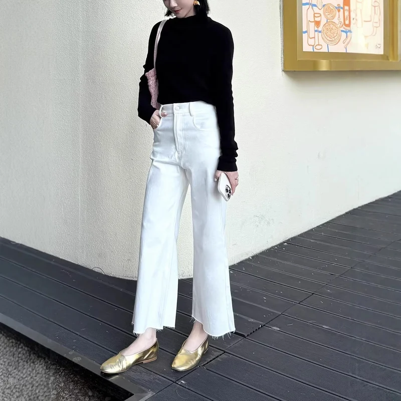 Damen Elegante und bequeme hoch taillierte Hose Nord Taschen