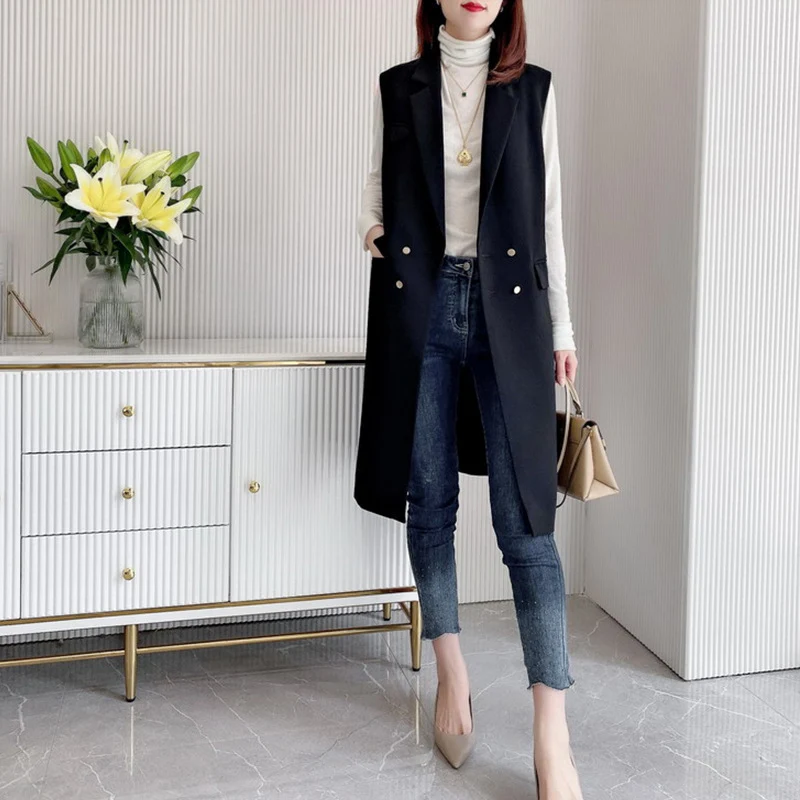 Damen Elegante Weste mit Gürtel Nord Taschen