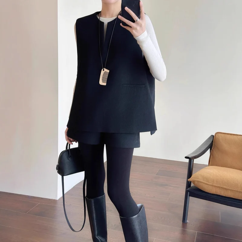 Damen Elegante Weste aus feinem Stoff Nord Taschen