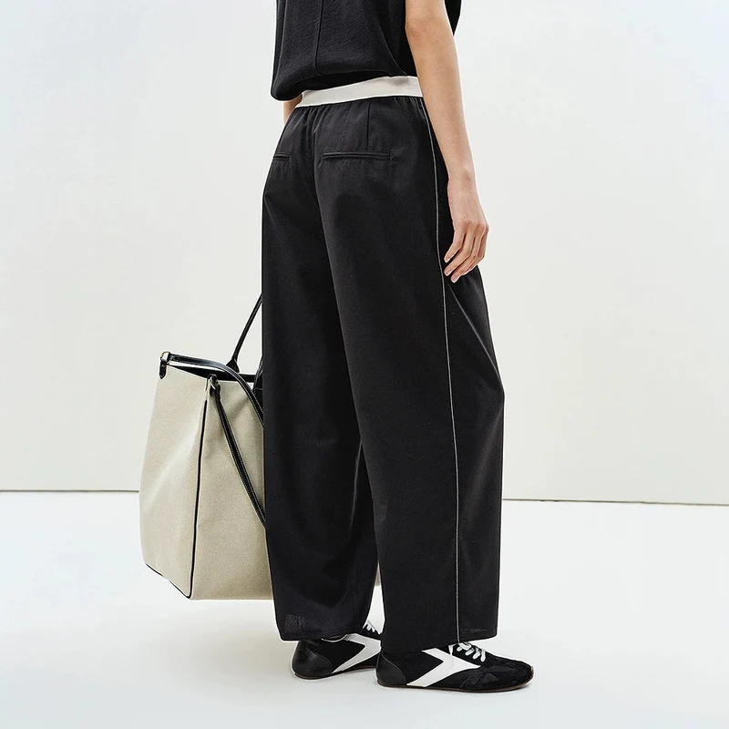 Damen Elegante Weite Hose Nord Taschen