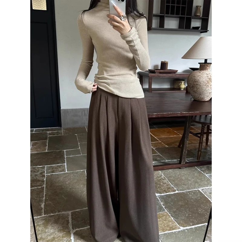 Damen Elegante weite Hochbundhose Nord Taschen