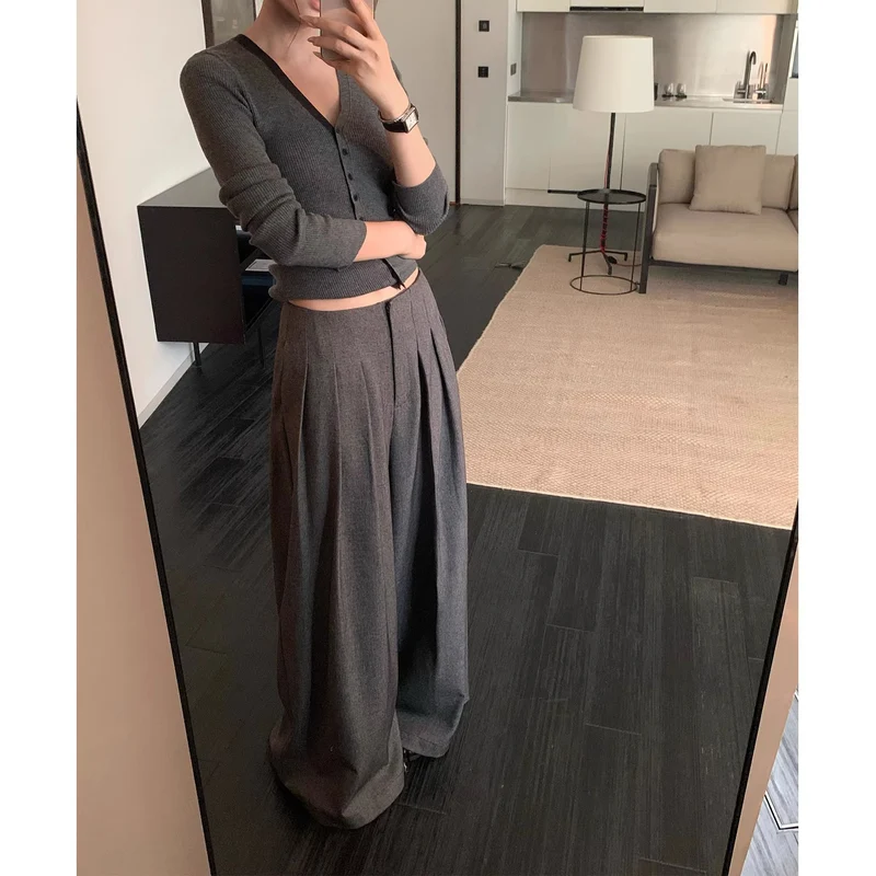 Damen Elegante weite Hochbundhose Nord Taschen