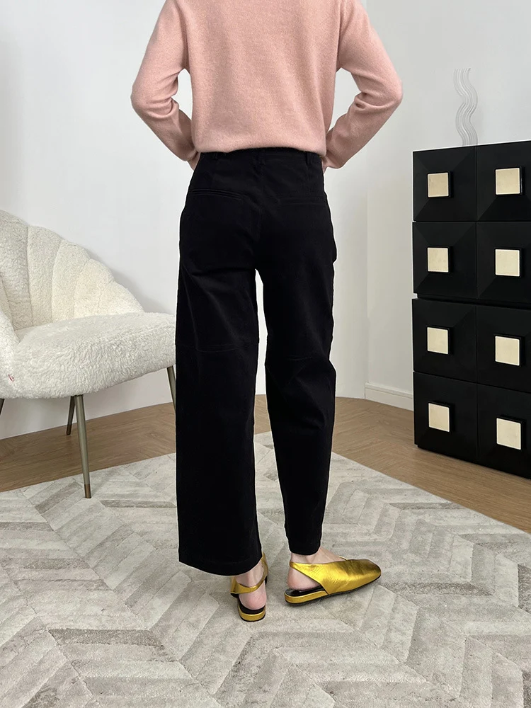 Damen Elegante weite Cordhose Nord Taschen