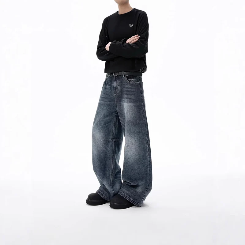 Unisex Trendige Weitgeschnittene Jeans Nord Taschen