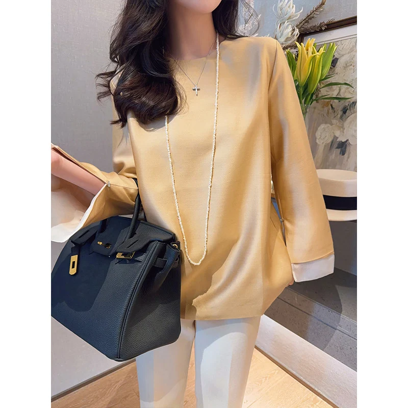 Damen Elegante Bluse aus hochwertigem Stoff mit exklusivem Schnitt Nord Taschen