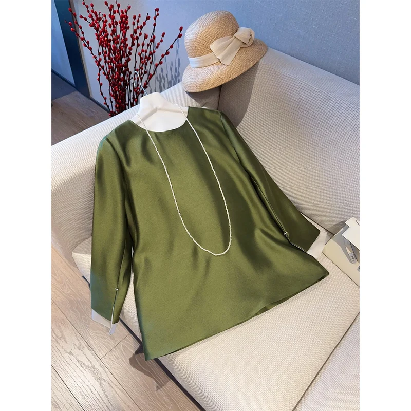 Damen Elegante Bluse aus hochwertigem Stoff mit exklusivem Schnitt Nord Taschen