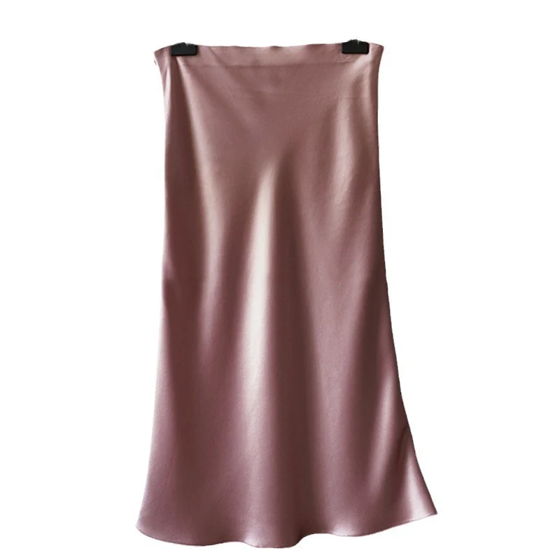 Damen Eleganter Satin-Midirock Nord Taschen