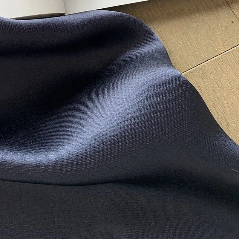 Damen Eleganter Satin Midi-Rock Nord Taschen