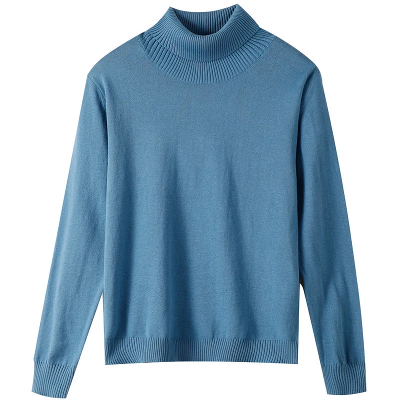 Damen Minimalistischer Feinstrick-Rolli mit hohem Rippkragen und schmaler Passform Nord Taschen