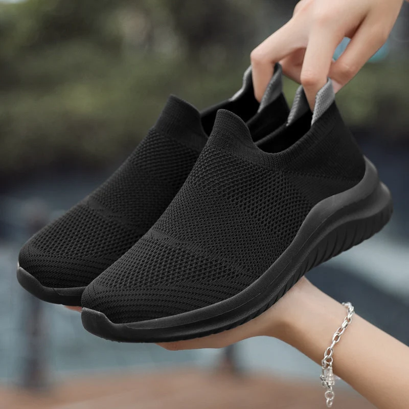 Damen Atmungsaktive Slip-On Sneakers mit stoßdämpfender Sohle