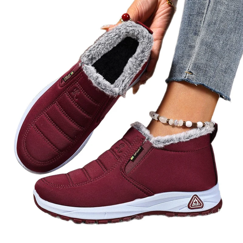 Damen Winter Slip-On Sneaker | Warmes Futter & Rutschfeste Sohle | Große Größen