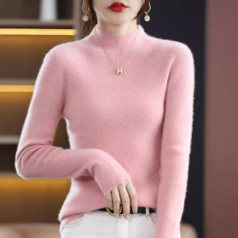 Damen Schmaler Kurzrollkragenpullover in kuscheliger Kaschmir‑Optik mit feiner Rippenstruktur Nord Taschen