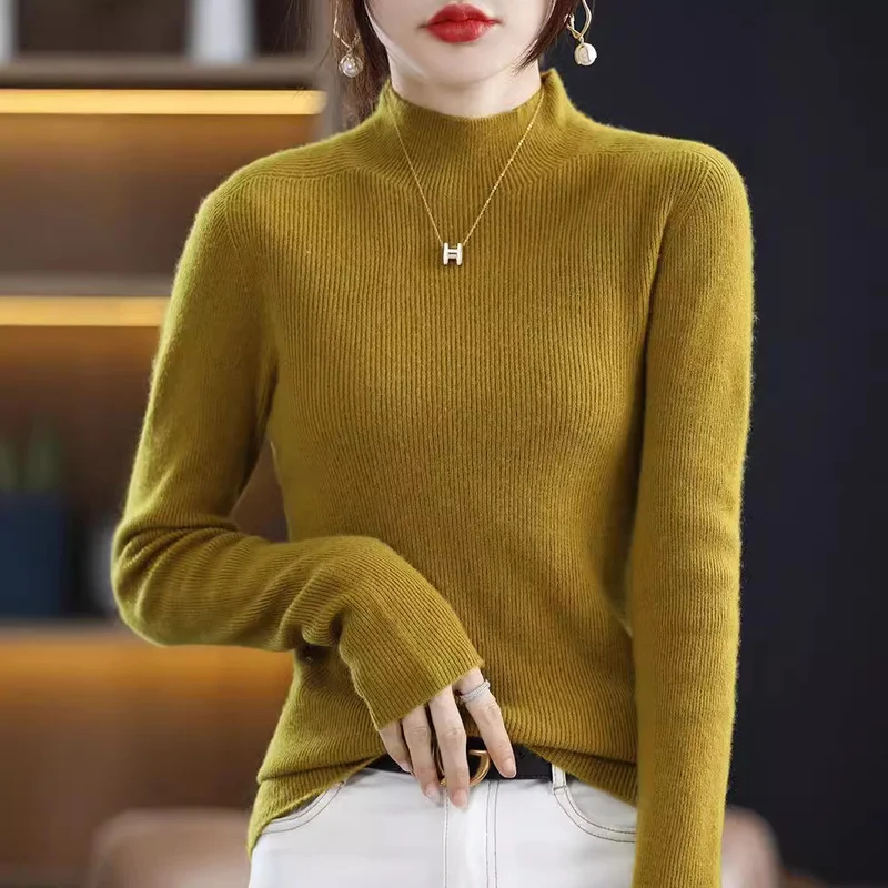 Damen Schmaler Kurzrollkragenpullover in kuscheliger Kaschmir‑Optik mit feiner Rippenstruktur Nord Taschen