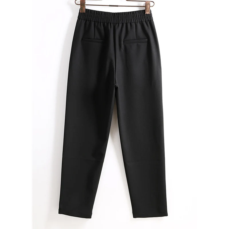 Damen Elegante und bequeme High-Waist Stoffhose Nord Taschen