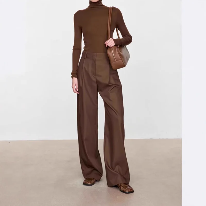 Damen Elegante und bequeme High-Waist Culotte-Hose Nord Taschen