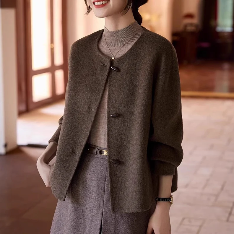 Damen Elegante, warme Strickjacke Nord Taschen